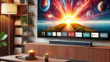 Smart TV QLED 75" 4K Toshiba com Google TV e Design Slim