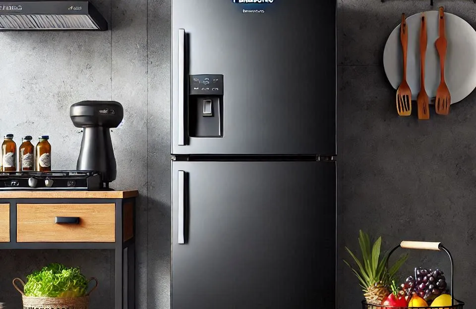 Geladeira Panasonic BB65 Black Glass Inverse Frost Free 450L