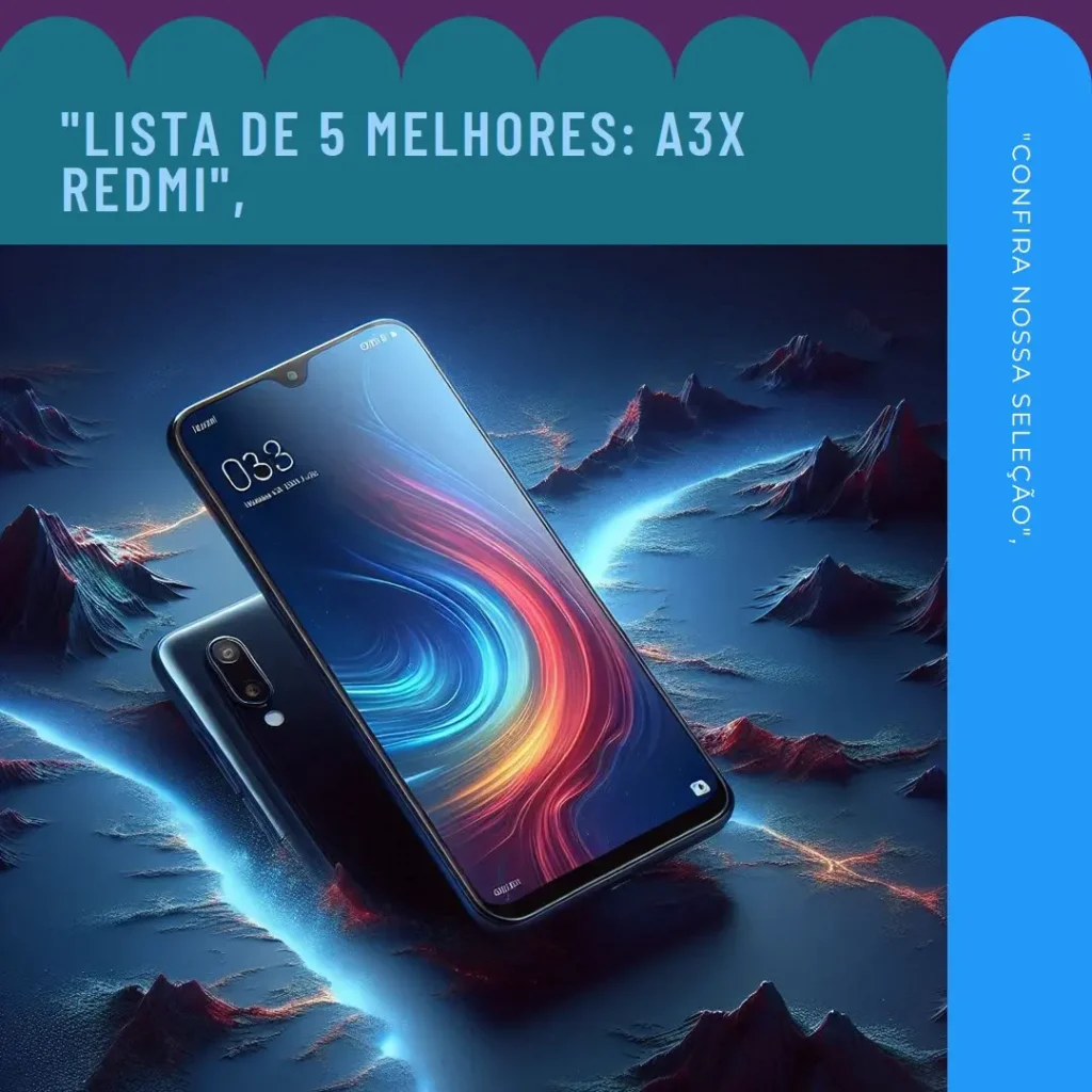 Lista de 5 Melhores:  celular A3x Redmi