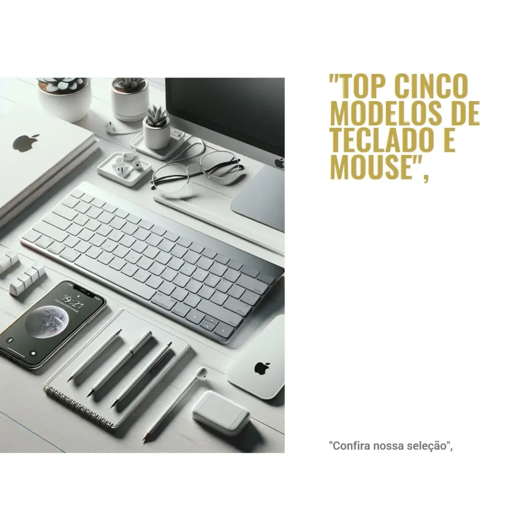 Top Cinco Modelos de  teclado e mouse da Apple