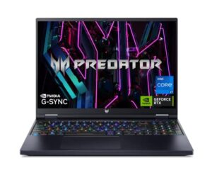 Acer Notebook para jogos Predator Helios 16 | Intel Core i7-13700HX de 13ª geração | NVIDIA GeForce RTX 4060 | Tela G-SYNC de 16 polegadas 2560 x 1600 165Hz | DDR5 de 16 GB | SSD 4 de 1 TB | Killer