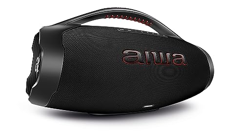 AIWA, Caixa de Som Boombox BBS01, 200W RMS, IP66 com Alça, 30h de Bateria, Bluetooth 5.3,TWS