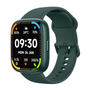 Bettdow SmartWatch, relogio smartwatch com Ecrã tátil e Alexa, à prova d'água IP68, relogio smartwatch feminino e masculino, com modo esportivo e recebimento de notificações (verde)