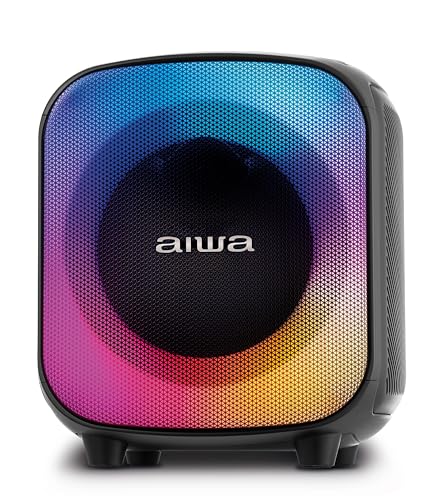 Caixa de Som PartyBox AIWA PB-07 Bluetooth 8H RGB USB TWS Preto