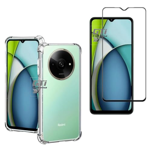 Capa Anti Impacto e Película para Celular Xiaomi Redmi A3X, Material Silicone Macio e Flexível, Textura Agradável