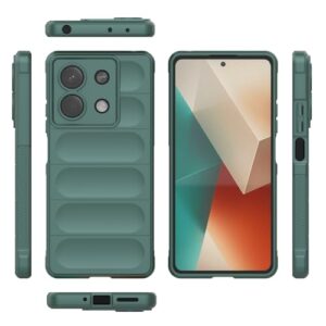 Capa para Motorola Moto G85 (2024, inclui 2 peçasteção tela temperada) Capatetora resistente em forma ranhura criativa, capa traseira TPU macia àva choque -Verde