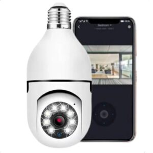 Câmera IP Lâmpada 8177 WiFi Full HD 1080p com Visão Noturna, Yoosee, Bivolt, Detecção de Movimento e Áudio Bidirecional