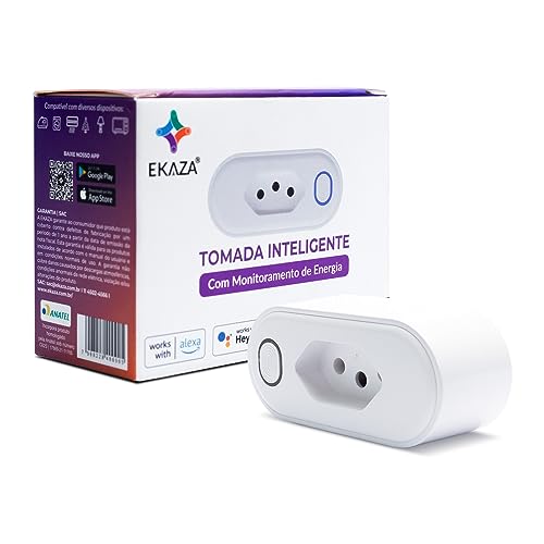 EKAZA, Tomada inteligente 20A, Wi-Fi, compatível com Alexa e google Assistente - T105