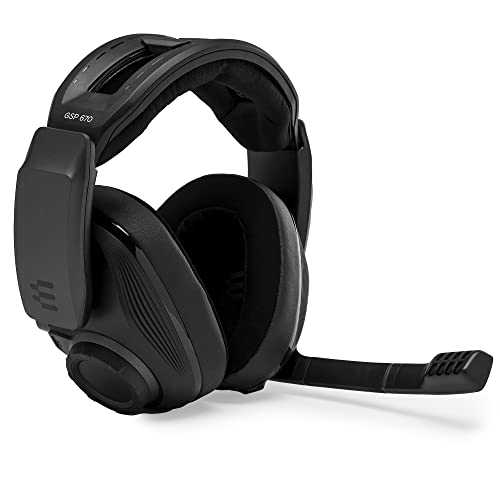 EPOS Eu Sennheiser Gsp 670 Fone De Ouvido De Jogos Sem Fio, Bluetooth De Baixa Latência, 7.1 Som Surround, Cancelamento De Ruído, Microfone, Predefinições De Áudio, Para Pc, Ps4 E Smartphones,