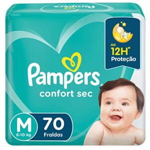 Fralda Pampers Confort Sec M - 70 fraldas