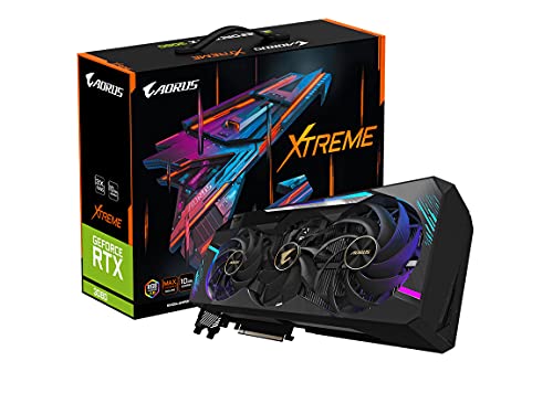 GIGABYTE Placa de vídeo AORUS GeForce RTX 3080 Xtreme 10G (REV2.0), resfriamento máximo coberto, LHR, placa de vídeo 10GB 320-bit GDDR6X, GV-N3080AORUS X-10GD REV2.0