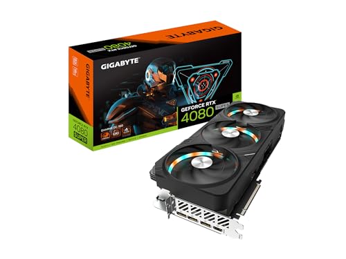 GIGABYTE Placa de vídeo GeForce RTX 4080 Super Gaming OC 16G, 3 ventoinhas WINDFORCE, 16GB 256-bit GDDR6X, GV-N408SGAMING OC-16GD placa de vídeo