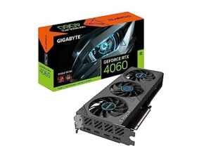 GIGABYTE Placa gráfica GeForce RTX 4060 Eagle OC 8G, 3 ventoinhas WINDFORCE, 8 GB 128 bits GDDR6, placa de vídeo GV-N4060EAGLE OC-8GD