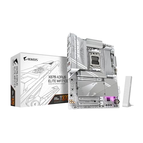 GIGABYTE X870 AORUS Elite WIFI7 ICE AM5 LGA 1718, ATX, DDR5, 4X M.2, PCIe 5.0, USB4, Wi-Fi 7, LAN 2.5GbE, EZ-Latch, Q-Flash