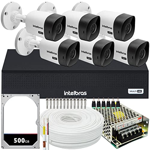 INTELBRAS Kit 6 Câmeras Vhc 1120 Hd 20mts Dvr De 8 Canais