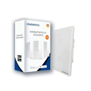 Interruptor inteligente Lite 2 botões touch Wi-Fi branco Novadigital