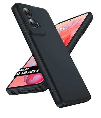 LeYi Capa para Motorola Moto-G-Stylus-5G-2024: Capa para Moto G Stylus 5G 2024 fina e antiarranhões, capa de telefone à prova de choque de silicone líquido para Motorola G Stylus 2024, preta