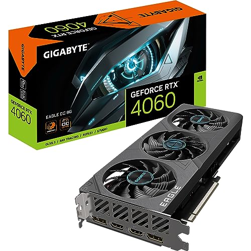 Placa de Vídeo Gigabyte NVIDIA GeForce RTX 4060 Eagle OC, 8GB, GDDR6, 128-bit