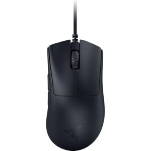 Razer Mouse para jogos DeathAdder V3 com fio: 59 g ultraleve - Sensor óptico Focus Pro 30K - Interruptores ópticos rápidos Gen-3-8K Hz HyperPolling-6 botões programáveis - Ergonômico - Cabo Speedflex