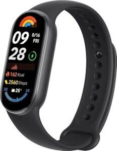 Relógio Mi Band 9 smart-band 9 (GLOBAL) Pulseira, Tela AMOLED 1,62, Relógio inteligente, Fitness, Pulseira Impermeável, NFC, 150 Modos Esportivos (PRETO)