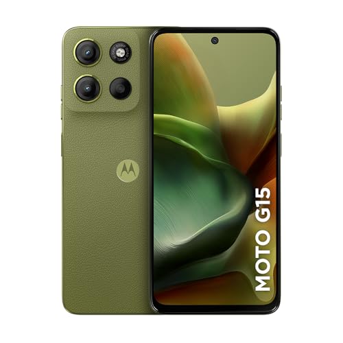 Smartphone Motorola Moto g15-256GB 12GB Ram Boost e Camera 50MP com AI e Night Vision Bateria de 5200 mAh Tela FHD+ 6.7" com Superbrilho NFC Verde