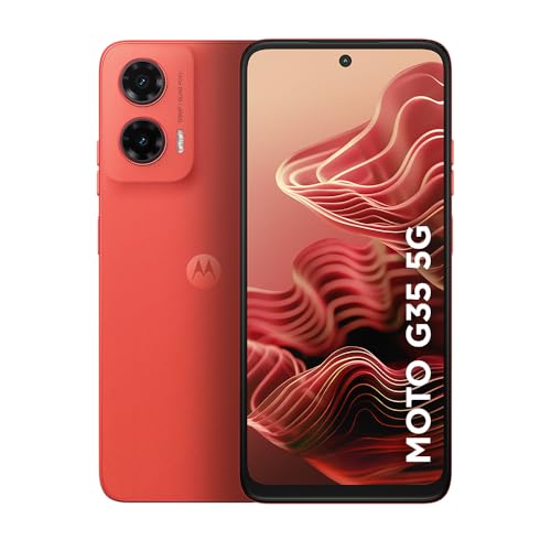 Smartphone Motorola Moto g35 5G - 256GB 12GB (4GB RAM+8GB Ram Boost) e Camera 50MP com AI NFC Tela 6.7" com Superbrilho - Coral