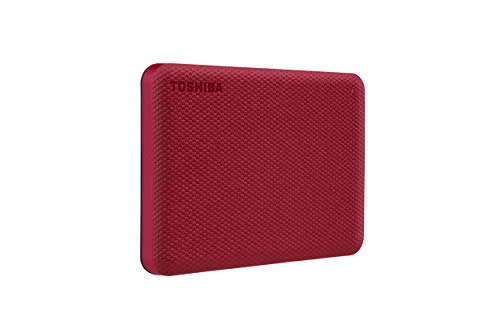 TOSHIBA HD Externo Portátil 1TB Canvio Advance USB 3.0 Vermelho - HDTCA10XR3AA