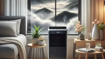 Ar-Condicionado Portátil 10000 BTUs EOS Ultra Slim All Black EAP10FP 220V