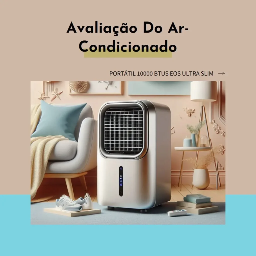 Ar-Condicionado Portátil 10000 BTUs EOS Ultra Slim All Black EAP10FP 220V