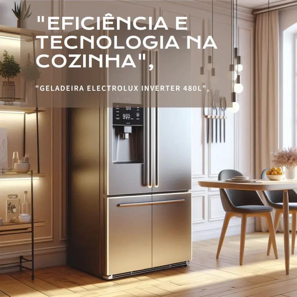 Geladeira Electrolux Frost Free Inverter 480L Efficient AutoSense 3 Portas Inox Look (IM7S) 220V: Eficiência e Tecnologia em sua Cozinha