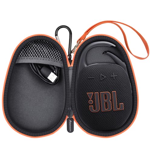 Againmore Capa de viagem de substituição compatível com alto-falante Bluetooth JBL Clip 5/Clip 4, caixa protetora para alto-falantes ultraportáteis, serve para carregador e cabo USB – apenas caixa