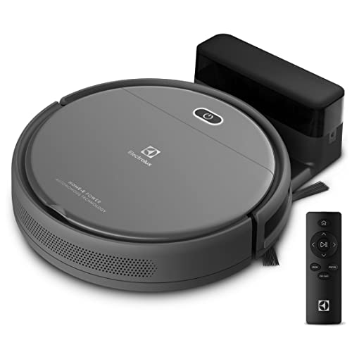 Aspirador de po robo Electrolux 2h20min controle remoto base carregamento bateria longa duração automatico varre aspira passa pano ERB30 bivolt preto sensor antiqueda