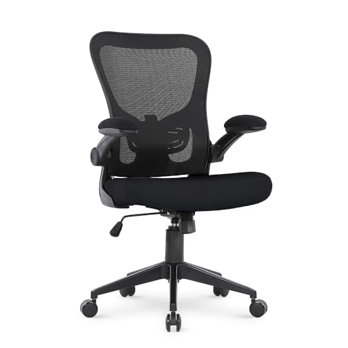 Cadeira Escritorio Ergonomica e Confortável DT3 Vita com revestimento Mesh Spandex™+Tecido Softex™, braço retrátil até 90º, suporta até 120kg e altura máx. de 1,75m (Black)