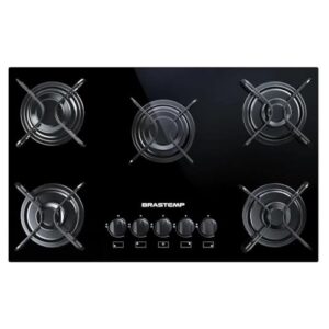 Cooktop 5 bocas Brastemp com grades piatina e acendimento automático - BDD75AE BIVOLT