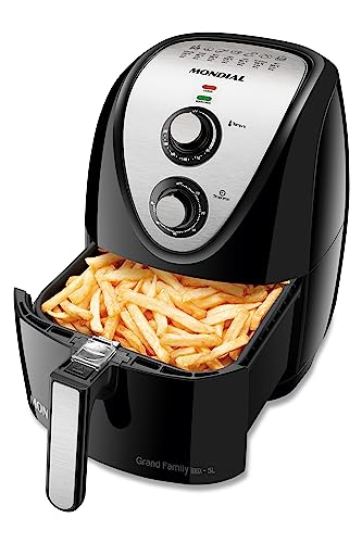 Fritadeira Sem Óleo Air Fryer 5L, Mondial, Preto/Inox, 1900W, 110V - AFN-50-BI