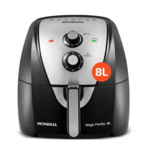 Fritadeira Sem Óleo Air Fryer 8L, Mondial, Preto/Inox, 1900W, 220V - AFN-80-BI