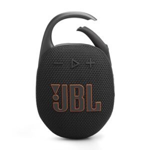 JBL Clip 5, altifalante sem fios portátil com Bluetooth, resistente à água e ao pó IP67, até 12 h de reprodução e muito mais, com Playtime Boost ativado, preto