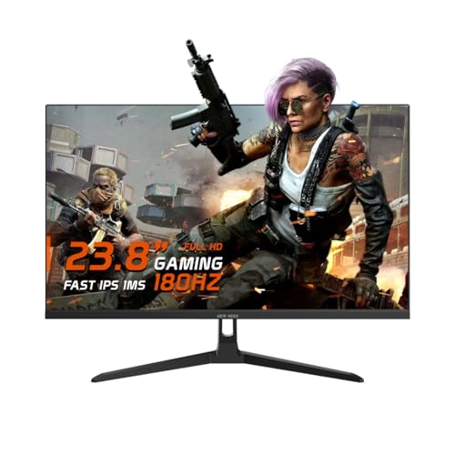 Monitor Gamer New Hero Blade 23.8", IPS, Full HD, 180Hz, 1ms, FreeSync, HDMI e Display Port, Preto