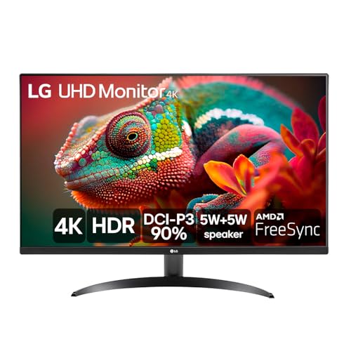 Monitor LG UHD 4K - Tela de 32", 4K, DCI-P3 90%, HDMI, Display Port, HDR10, AMD Free Sync. Dynamic Action Sync, Black Stabilizer, MaxxAudio, UltraHD - 32UR500-B