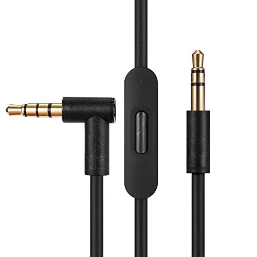 NTQinParts Cabo conector de áudio estéreo preto de 3,5 mm de substituição com microfone para fone de ouvido JBL Quantum ONE Over-Ear Performance Gaming