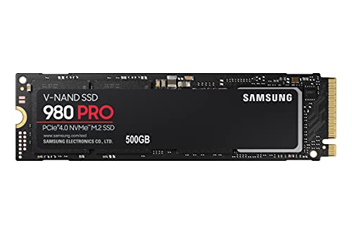 SAMSUNG SSD interno para jogos 980 PRO 500GB PCIe NVMe Gen4 M.2 (MZ-V8P500B)