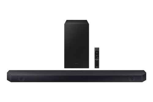 Soundbar Samsung HW-Q600C, com 3.1.2 canais, Bluetooth, Subwoofer sem fio, Dolby Atmos e Acoustic Beam.