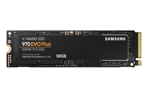 SSD 500GB SAMSUNG 970 EVO PLUS M.2 2280 PCIe Gen3. X4 NVMe 1.3 64L V-NAND MLC - Modelo MZ-V7S500B/AM