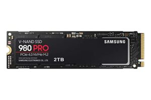 SSD Samsung 980 PRO 2TB NVMe M.2 2280 (Leitura até 6900MB/s e Gravação até 5000MB/s)