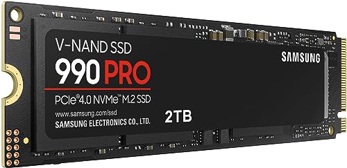 SSD Samsung 990 PRO 2TB NVMe M.2 2280 (Leitura até 7450MB/s e Gravação até 6900MB/s)