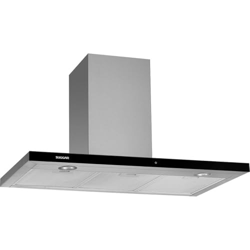 SUGGAR COIFA DE PAREDE GRANADA INOX SLIM TOUCH 90CM 110V PRETO TP1191IX