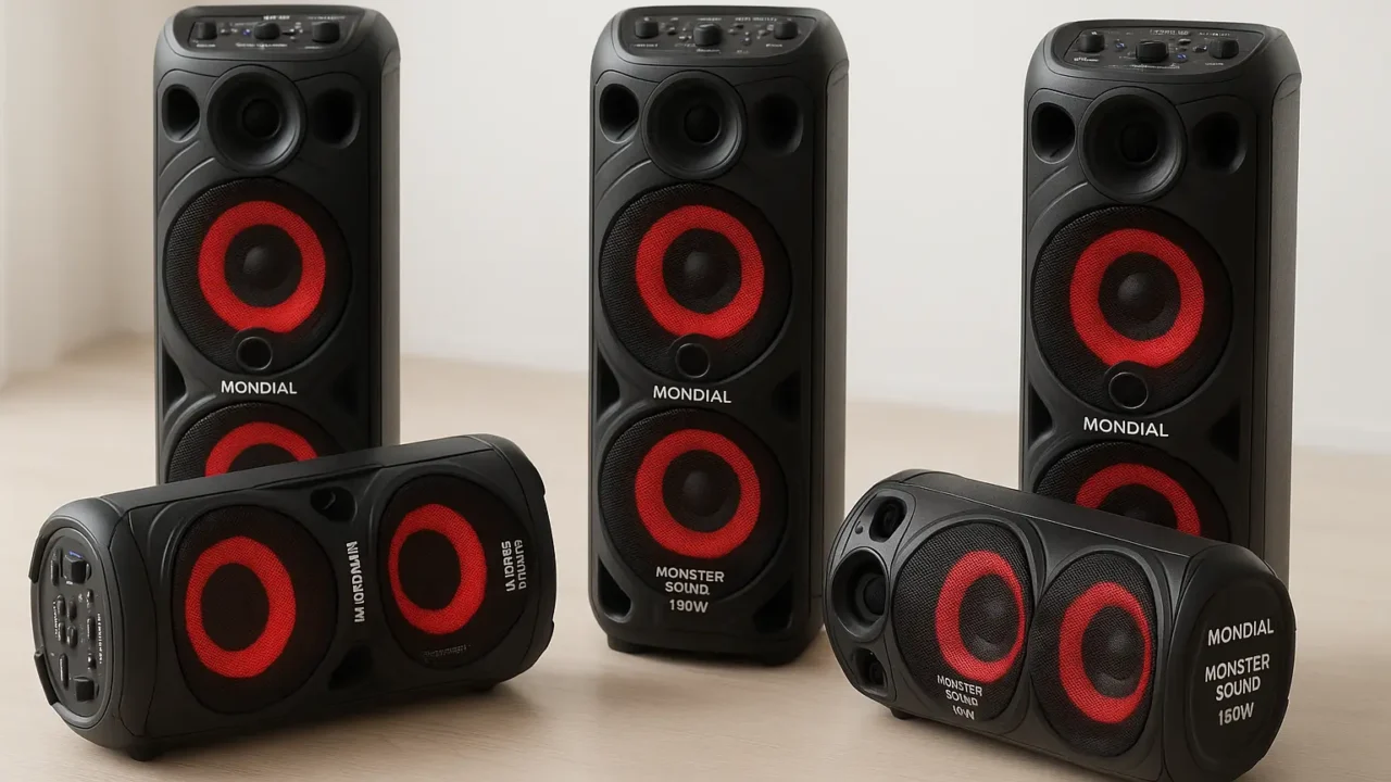 Cinco Principais Modelos de Caixa de som Mondial speaker monster sound 150w