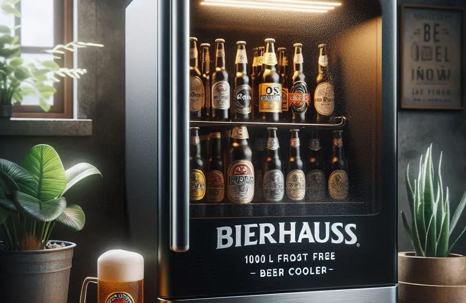 Cervejeira Eos Bierhaus 100L Black Glass Frost Free