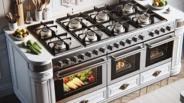 Fogão 5 Bocas Mesa de Inox Branco Continental FC5IB