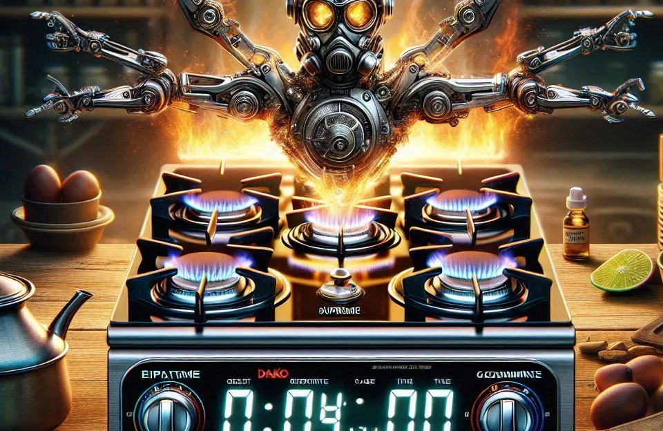 Fogão 4 bocas Dako Supreme Timer Glass Titanium